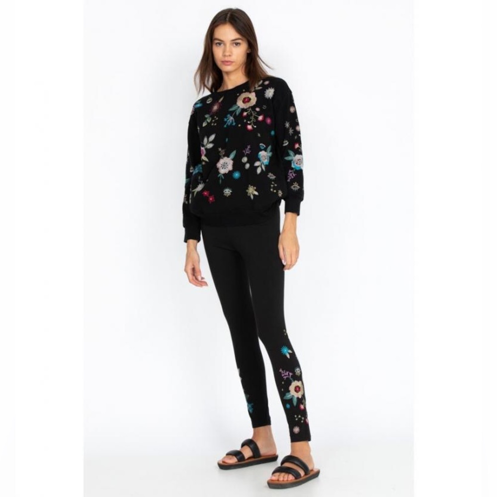 Johnny Was Martine Embroidered Leggings